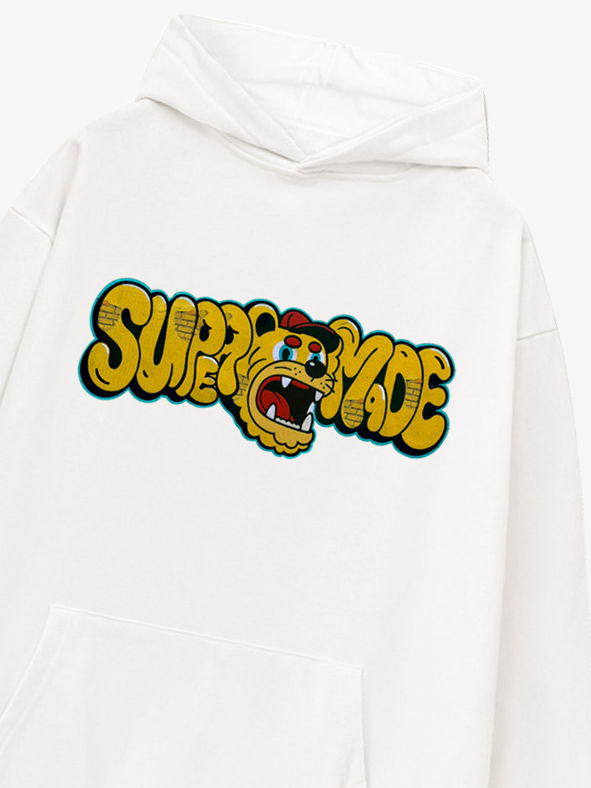 Street-Cool Tiger Head Graffiti Style Hooded Sweatshirt 