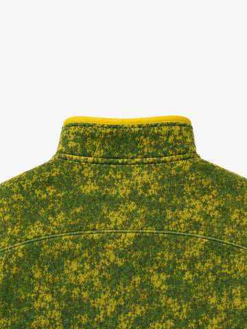 Digital Camo Piped Stand-Collar Fleece Zip Jacket