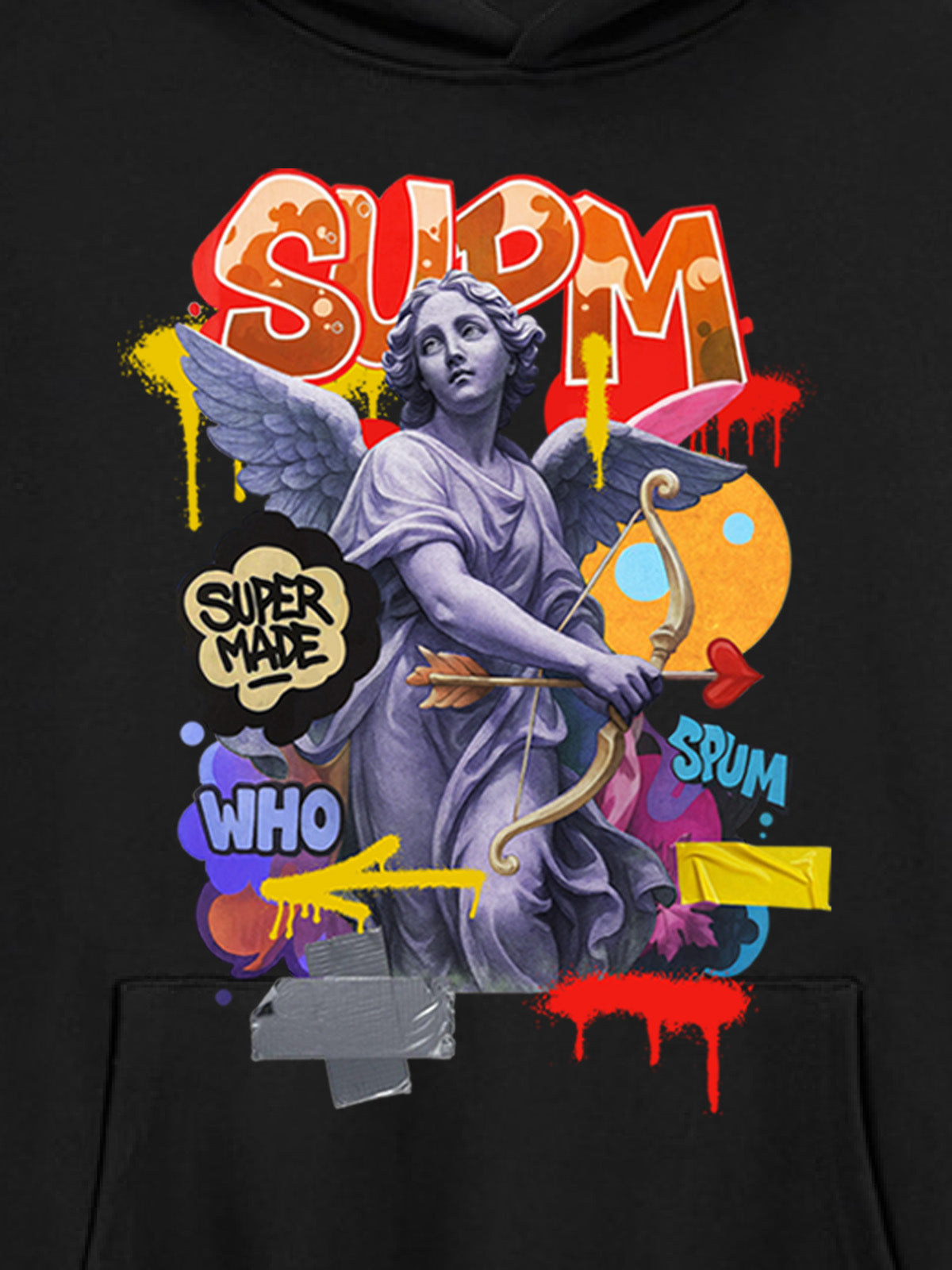 Supermade Cupid Statue Hooded Sweatshirt 