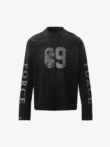 Distressed NO. 09 Long Sleeve T-Shirt 