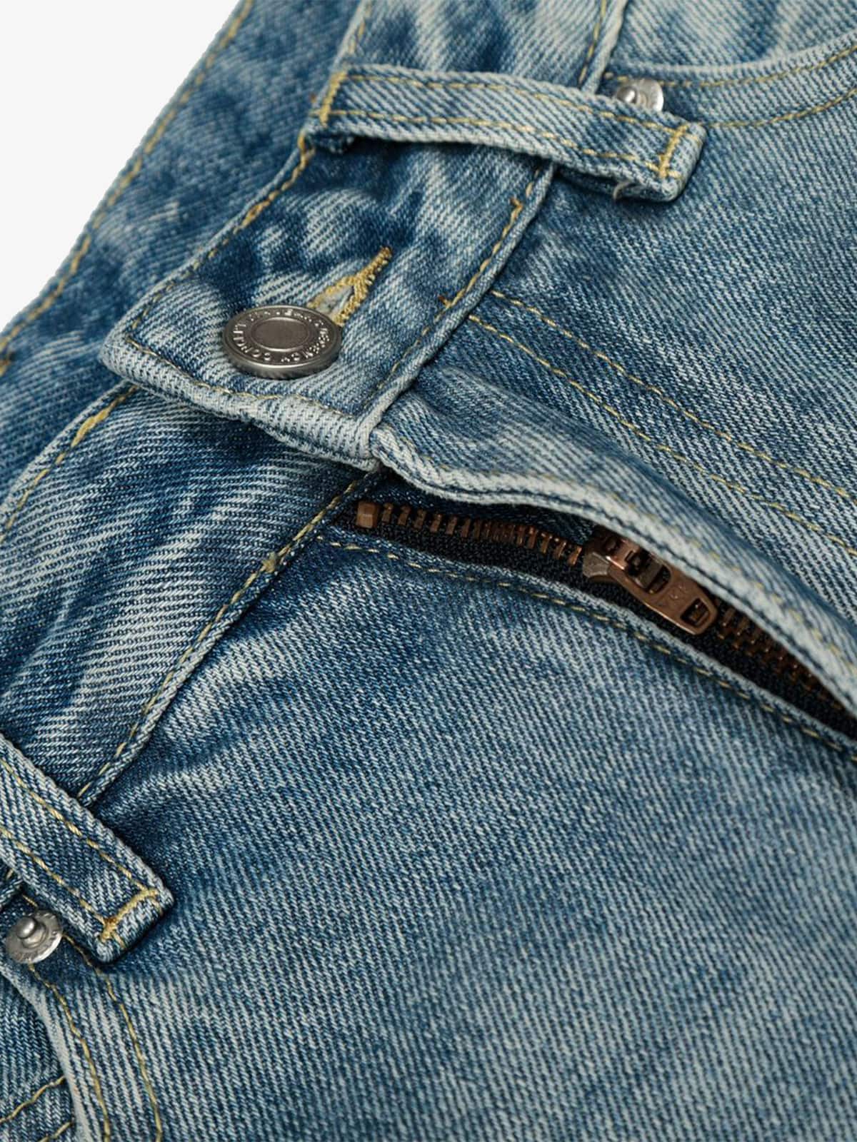 Wide-Leg Denim Culottes with Side Slits for Women 