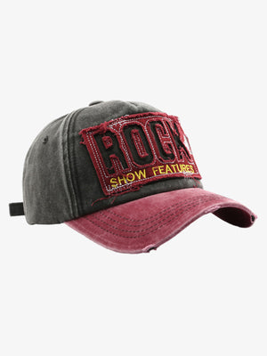 Distressed Baseball Cap with Embroidered Lettering - Perfect for Casual Wear and Outdoor Activities 