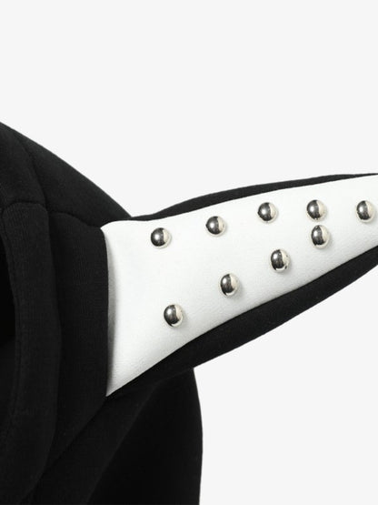 Stylish Studded Hoodie with Unique Cat Ear Design for Women 