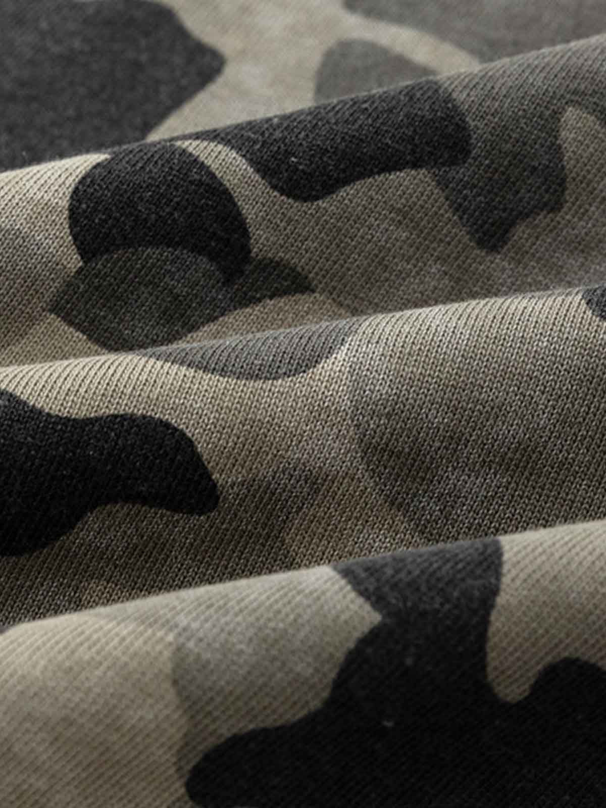Camo Photo Collage Graphic T Shirt 