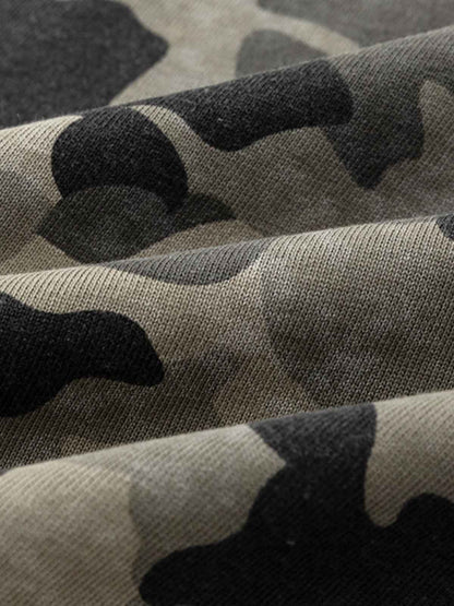 Camo Photo Collage Graphic T Shirt 