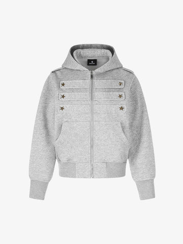Napoleon Camo Cropped Zip-Up Hoodie