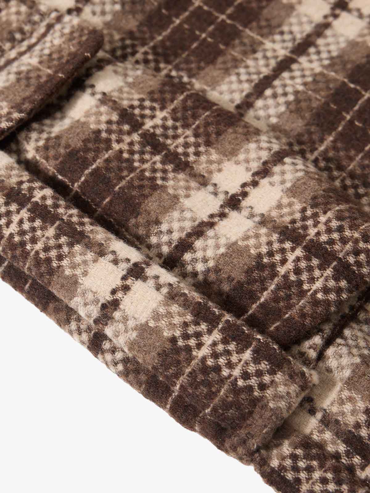 Plaid Fleece Baggy Cargo Pants 