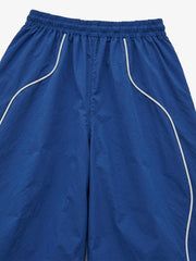 Retro Track Panel Zip-Up Jacket & Wide-Leg Track Pants Set