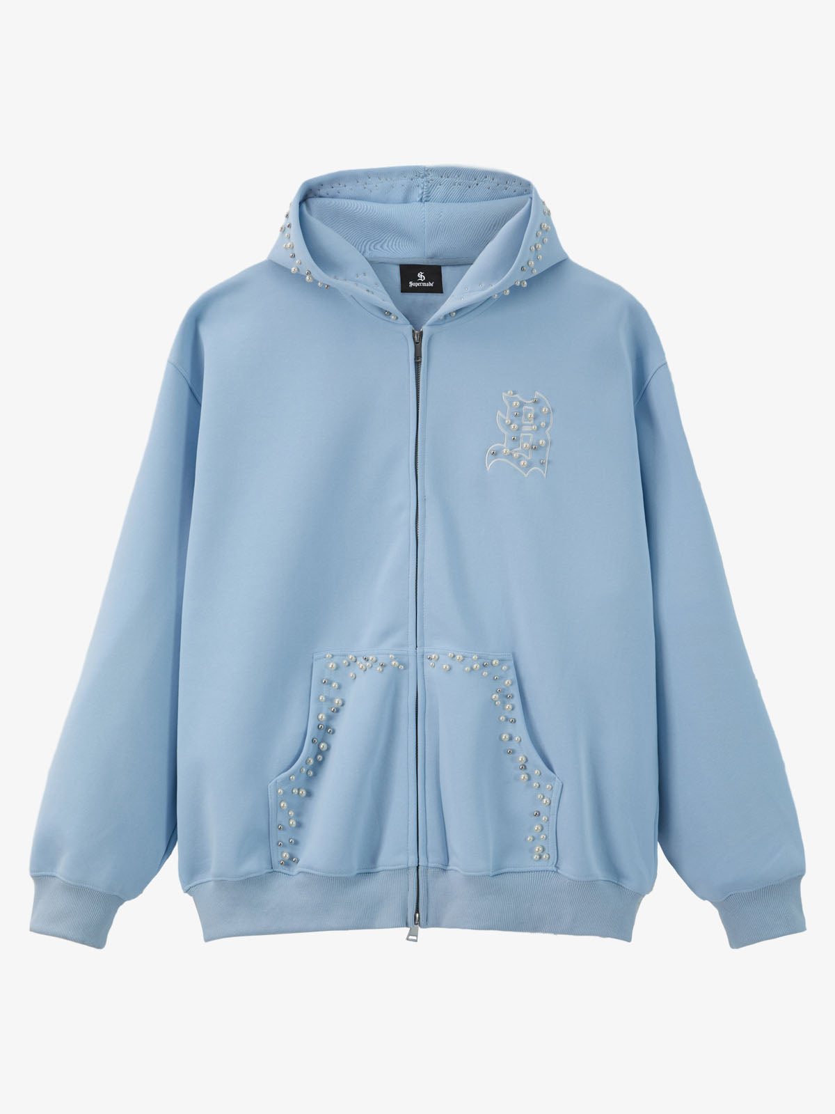 Supermade Pearl Embellished Zip Up Set 