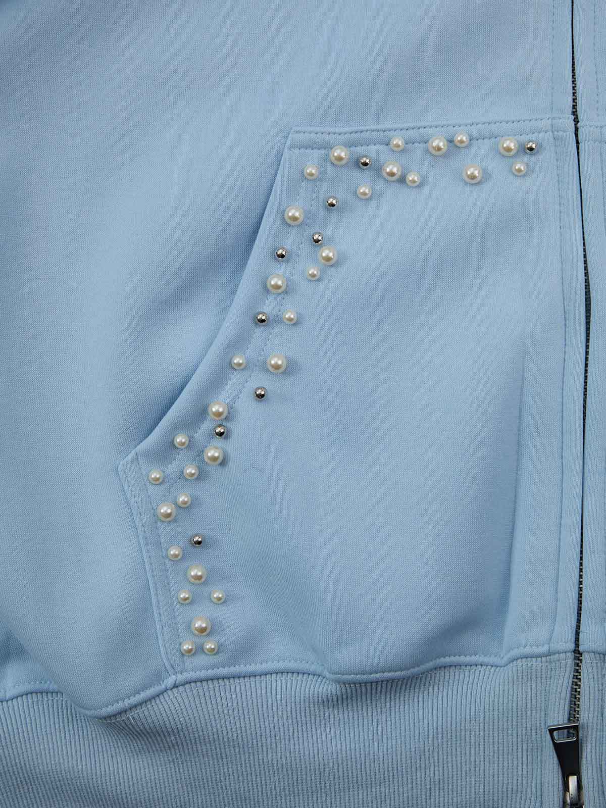 Supermade Pearl Embellished Zip Up Set 