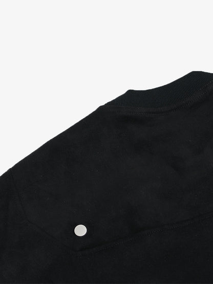 Suede Metallic Design Print T-Shirt 