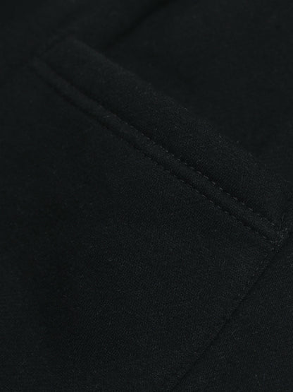 Retro Contrast Letter Star Print Fleece-Lined Sweatpants 