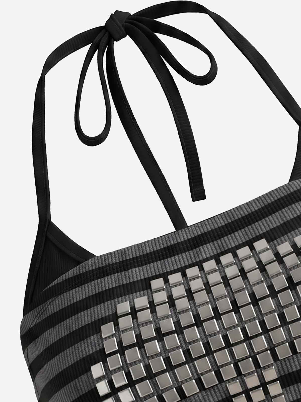 Skull Studded Halter Top