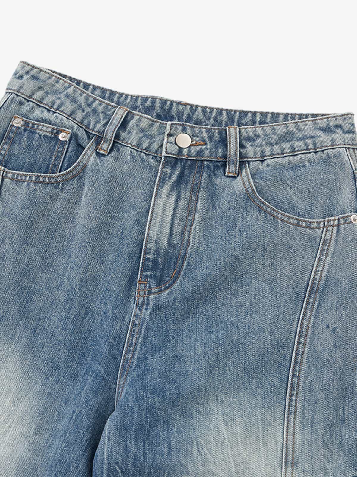 Vintage Cargo Pocket Washed Barrel Jeans 