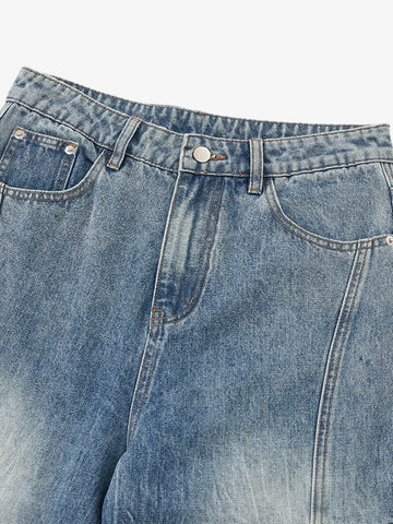 Vintage Cargo Pocket Washed Barrel Jeans 