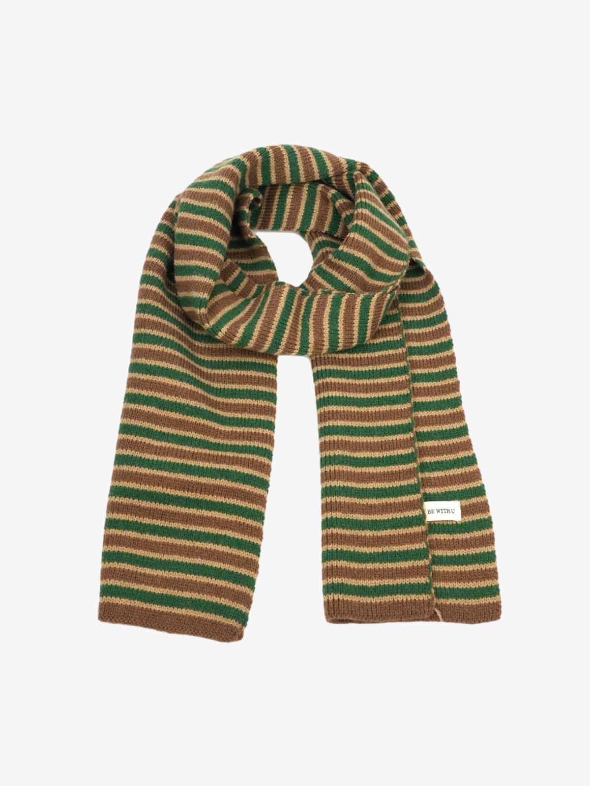 Striped Knit Scarf - Perfect for Casual and Festive Outfits 