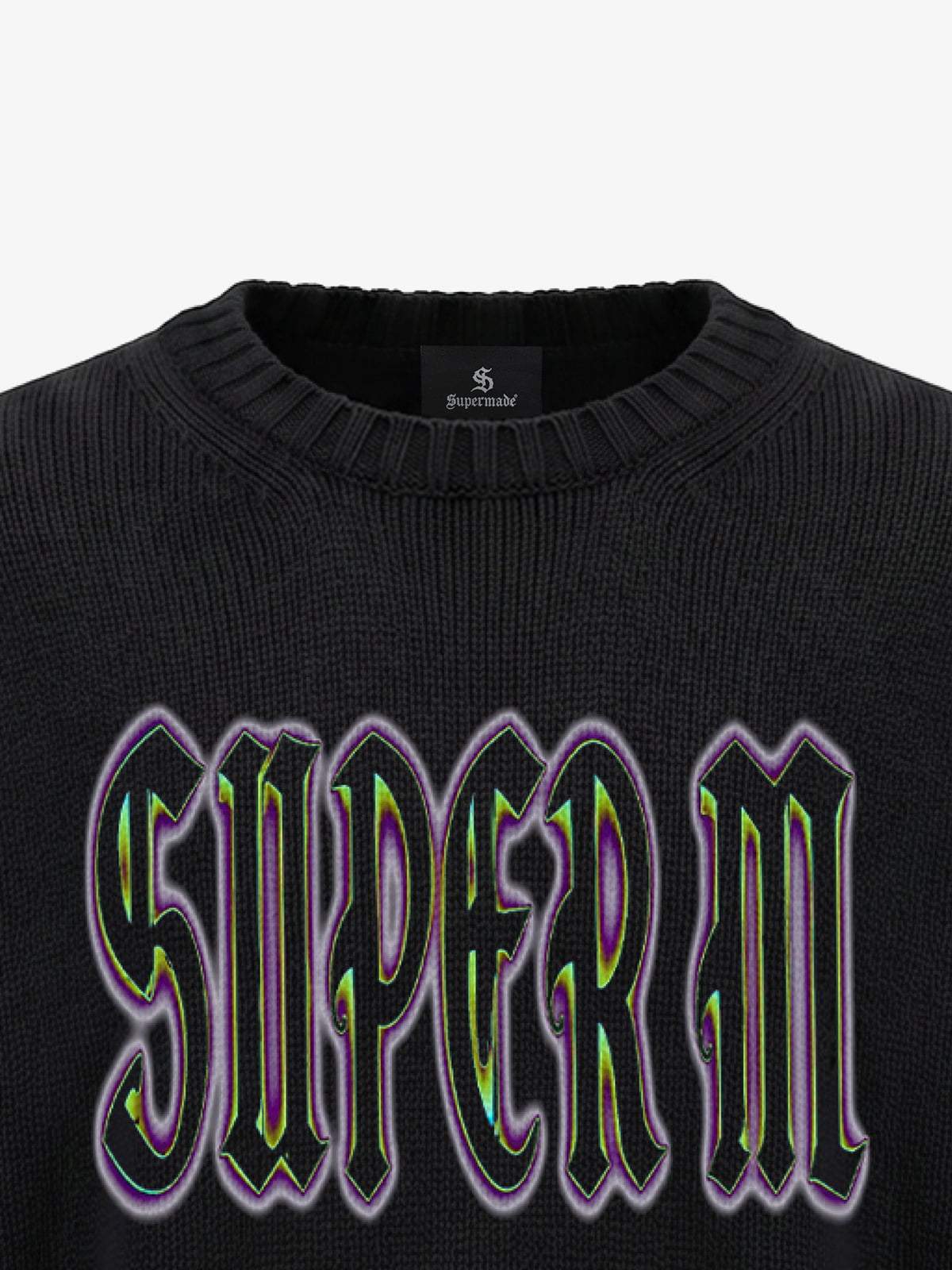 Graphic Distressed Knit Sweater