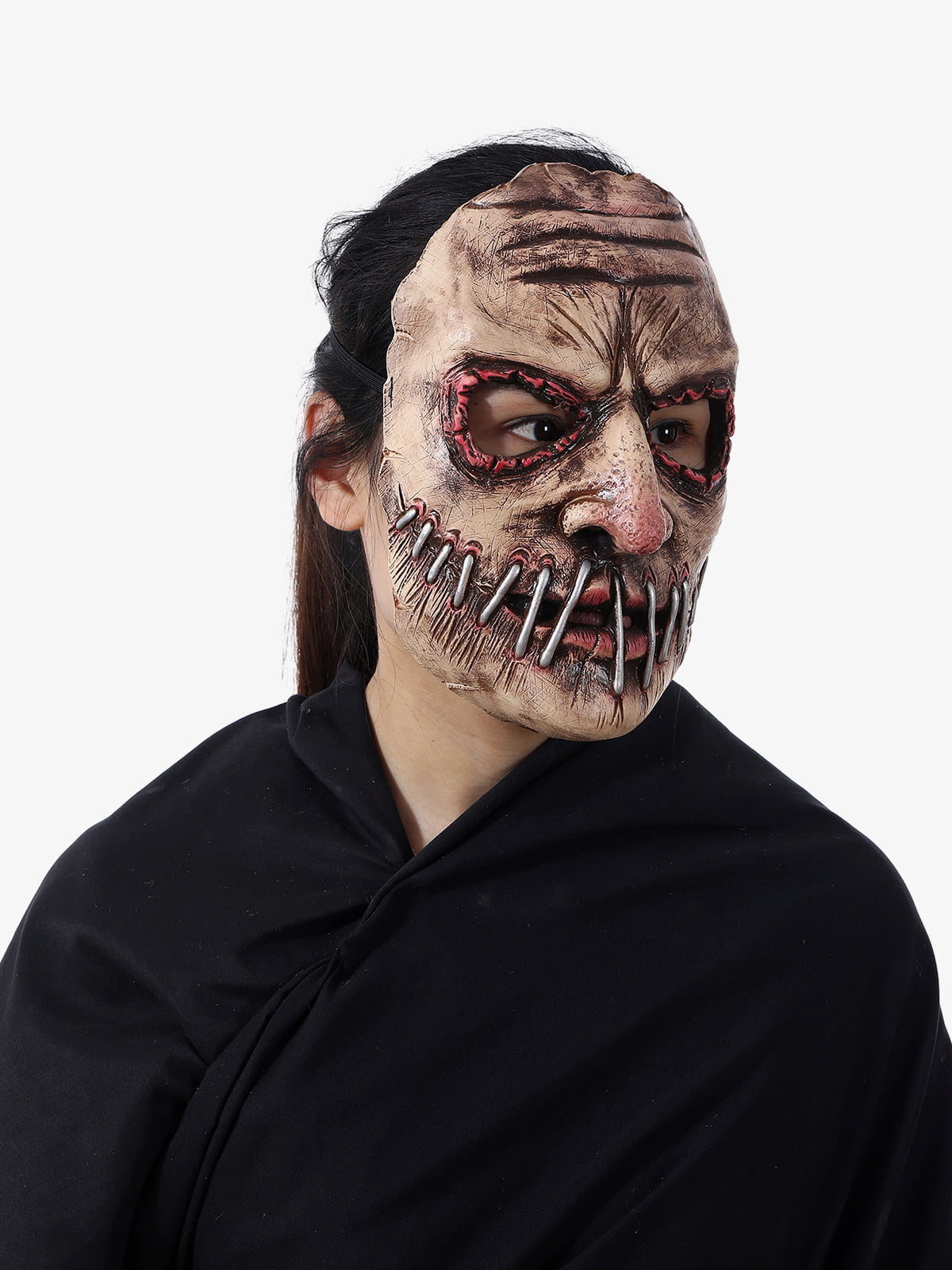 Halloween Zombie Mask with Scary Teeth and Bloody Eyes for Costume Parties 
