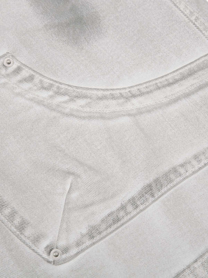 Mud-Washed Pocket Denim Jorts 