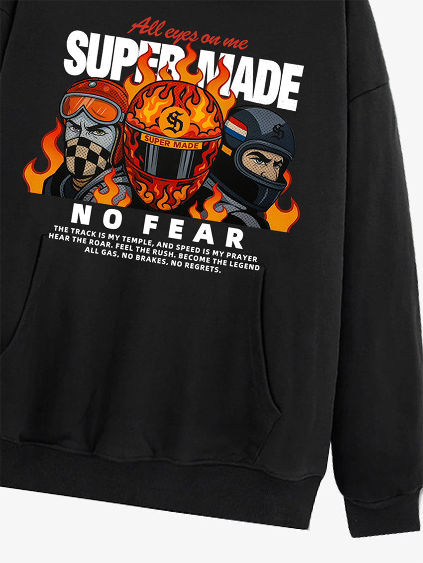 Supermade Cyber Hot-blooded Motorcycle Hooded Sweatshirt 