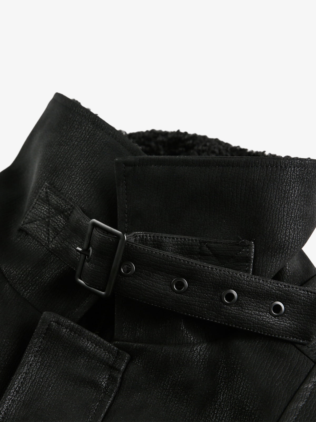 Stylish Black Bomber Jacket with Faux Fur Collar for Winter and Fall 