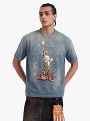 Liberty Statue Chrome Washed T-Shirt 