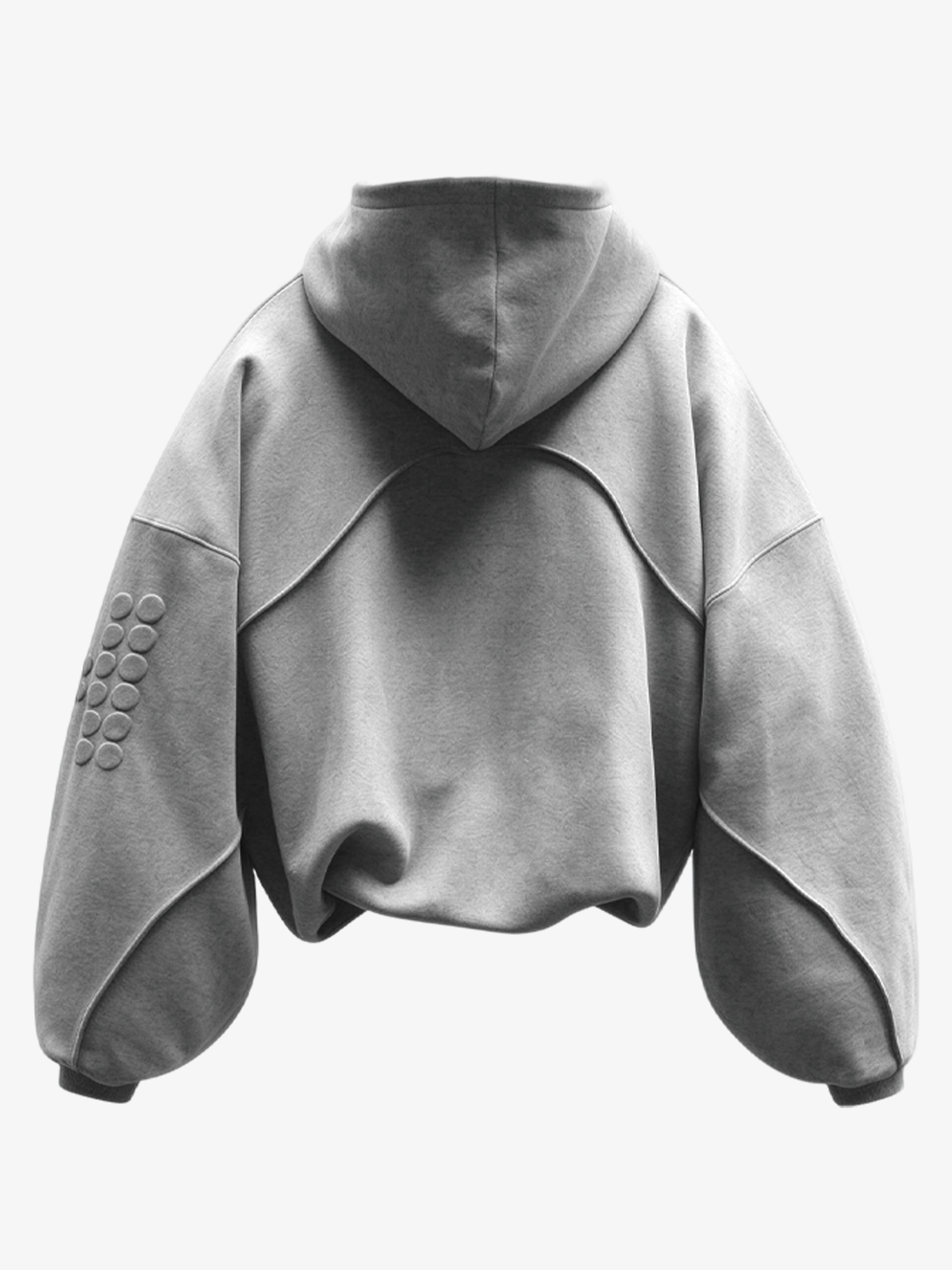 Sculpted Seam Cropped Hoodie & Curved-Leg Sweatpants Set
