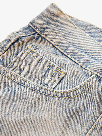 Retro Distressed Dirty Jeans 