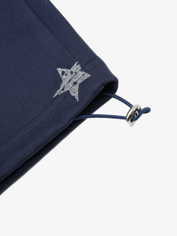 Color-Block Waistband Star Print Pants 