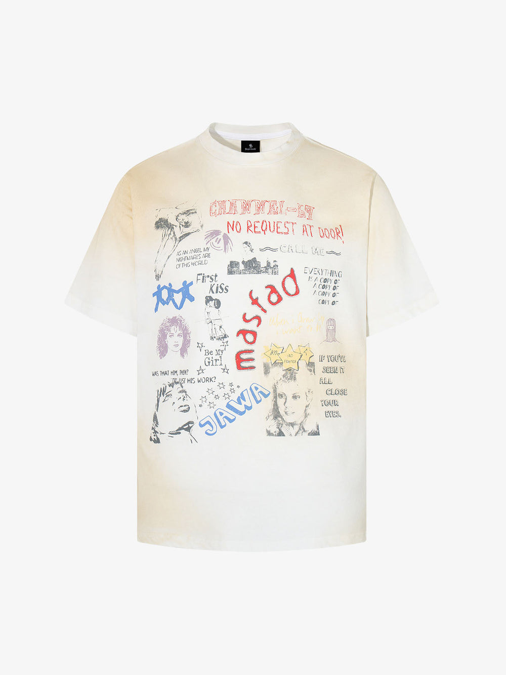 Graffiti Collage Mixed Graphic T-Shirt 