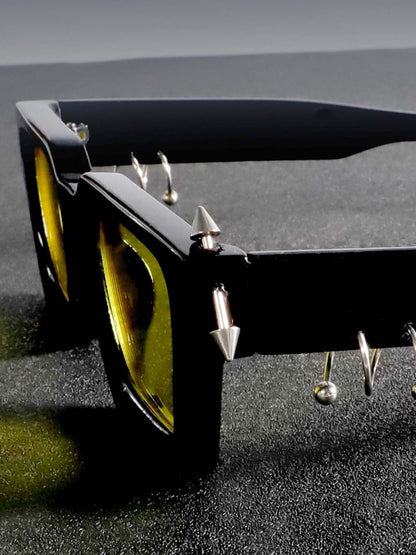 Minimalist Punk-Style Metal Sunglasses