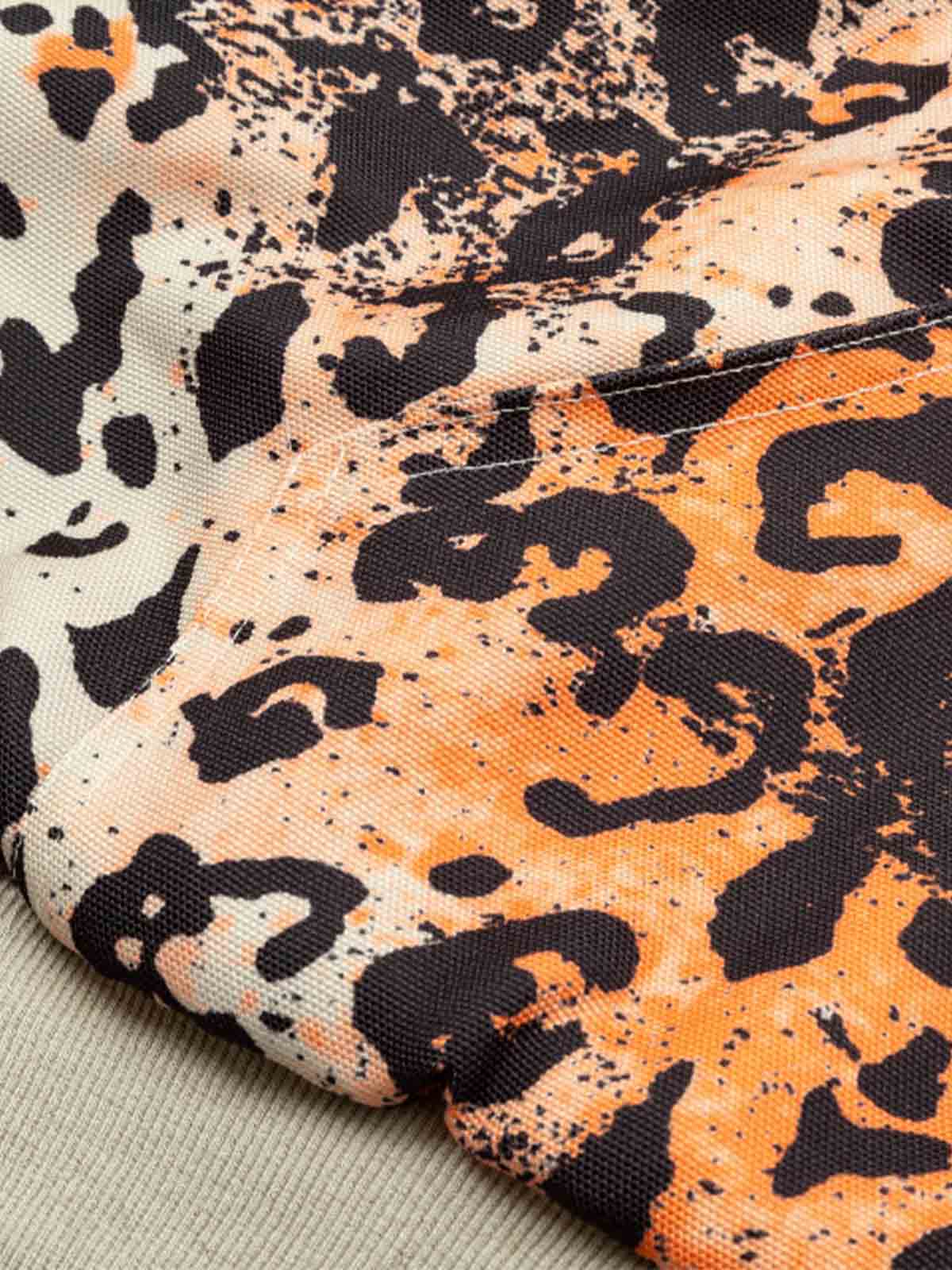 Leopard Embroidered Padded Hooded Jacket