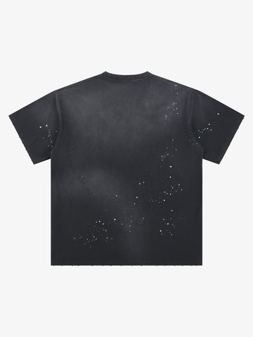 Boxing Sculpture Graphic Tee – Black Cotton Oversized Streetwear T-Shirt