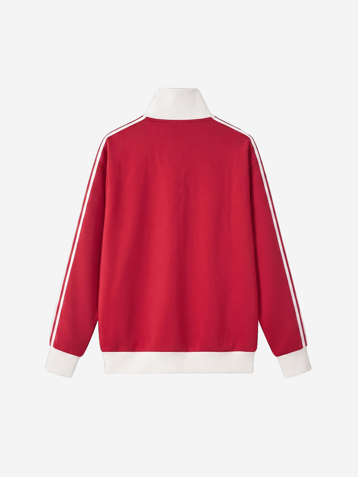 Star Embroidered Color Block Striped Heavyweight Sweatshirt