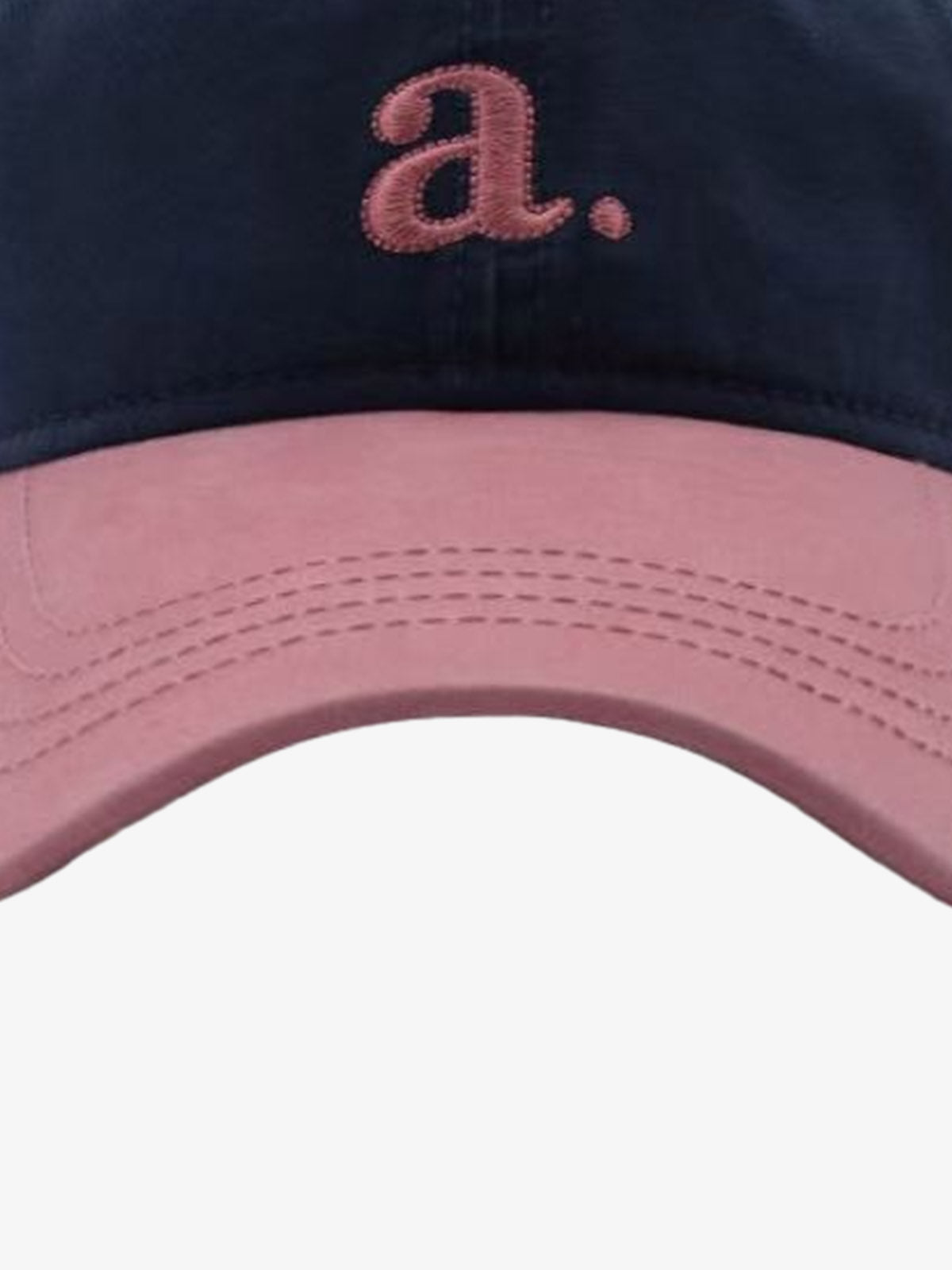 Embroidered Letter "a." Washed Baseball Cap 