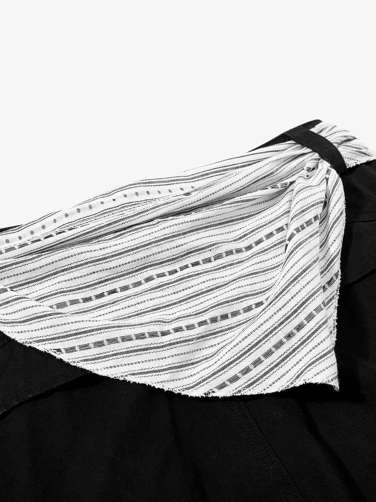 Bandana Waist Strap Multi-Pocket Cotton Cargo Pants 