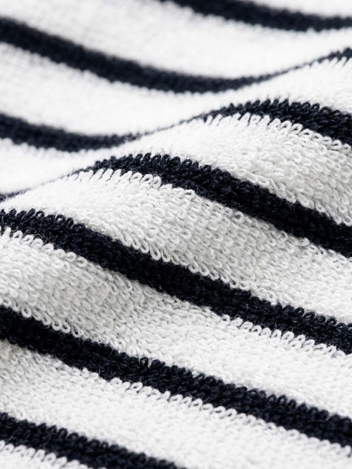 Anchor Appliqué Striped Terry Zip Hoodie