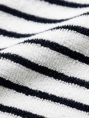 Anchor Appliqué Striped Terry Zip Hoodie