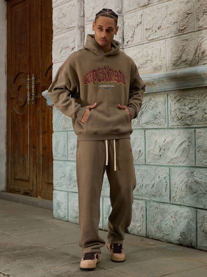 Thesupermade Oversized Graphic Hoodie Set 