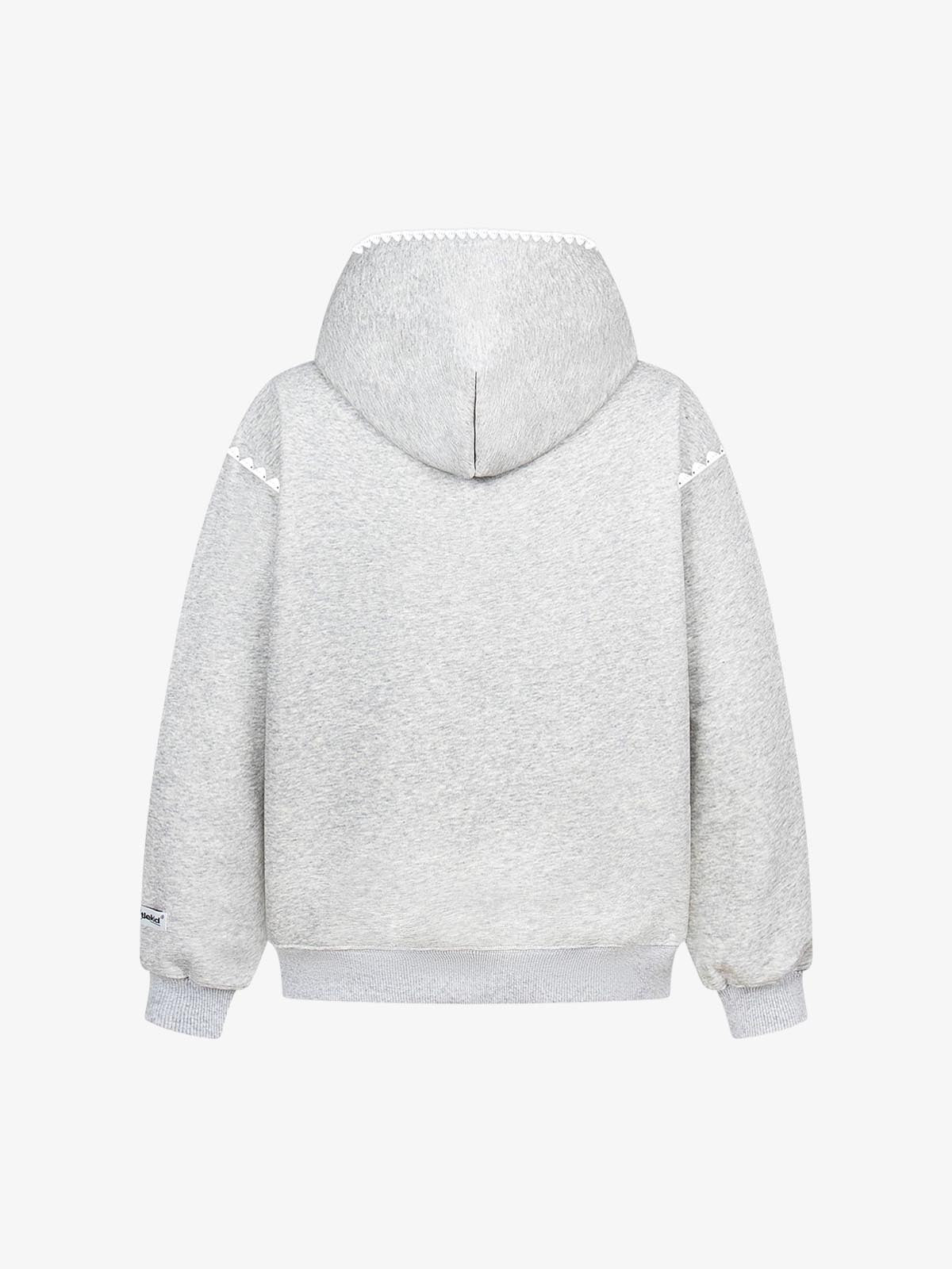 Heavy Lace Check Patch Embroidered Hoodie 