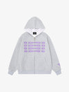 Napoleon Cord Embroidery Polka Dot Zip-Up Hoodie