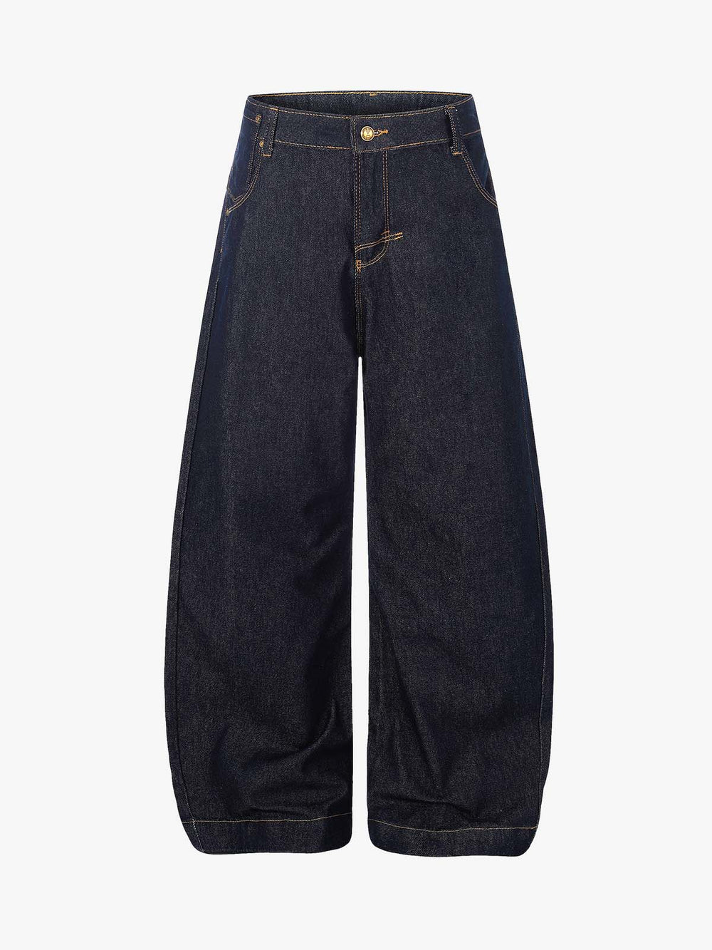 Raw Denim Straight-Leg Jeans