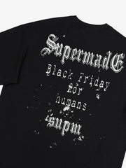 Gothic Skull Spiderweb Graphic T-Shirt 