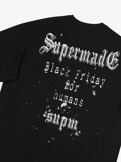 THE SUPERMADE Black Friday Gothic Skull Spiderweb Graphic T-Shirt 