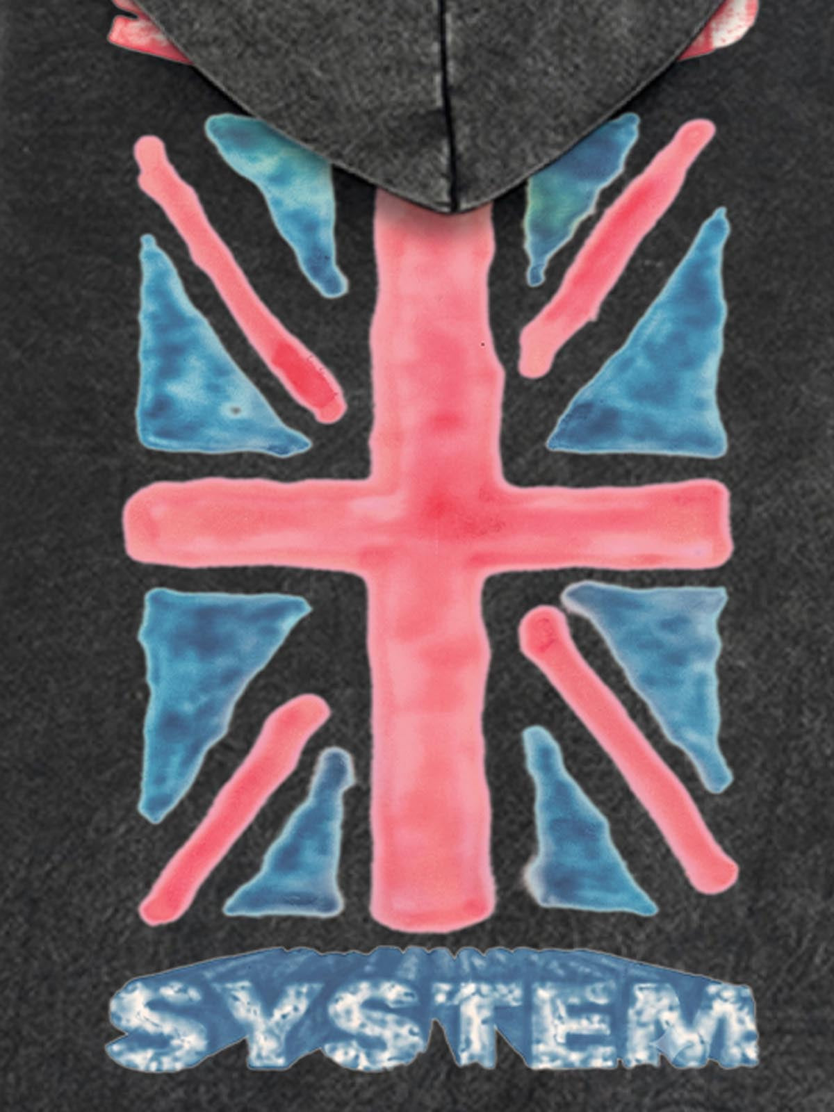Hand-Painted Graphic Washed Hoodie