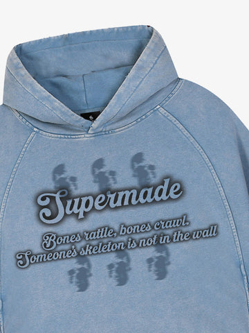 Skull Nursery Rhyme Graphic Washed Sweatshirt