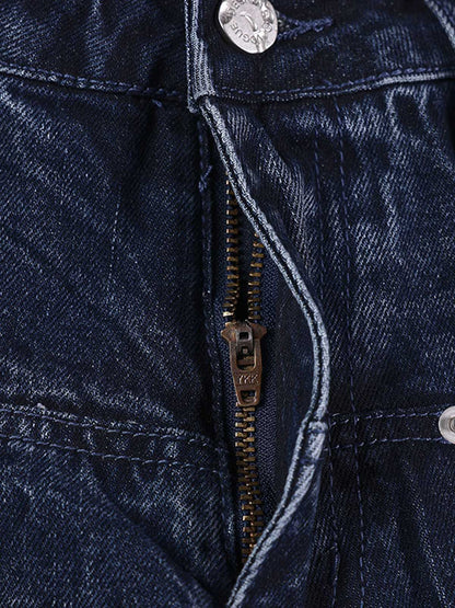 Wide Leg Washed Denim Shorts