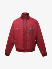 Patchwork PU Cropped Workwear Jacket