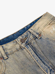 Vintage Distressed Ripped Wide Leg Jeans 