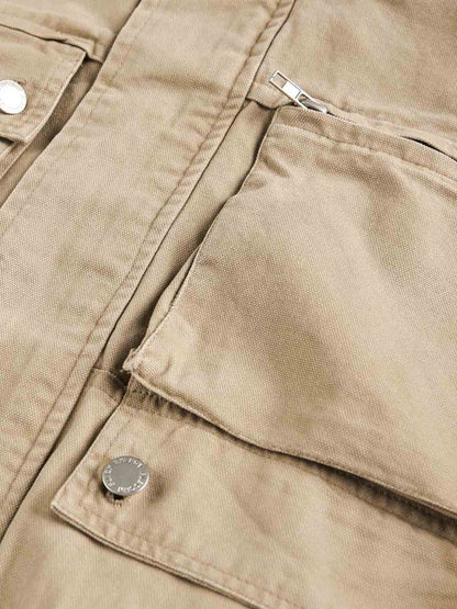 Utility Pocket Detail Snap Button Jacket